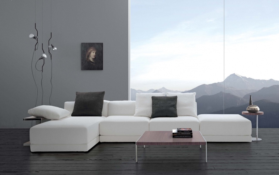 Ecksofa Textil Polster Avon, Asnaghi (Made in Italy)