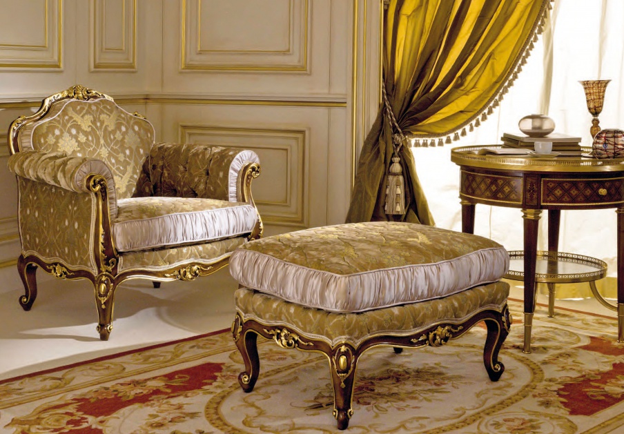 Sessel mit Hocker für die Füße CS Masterpieces, Colombo Stile