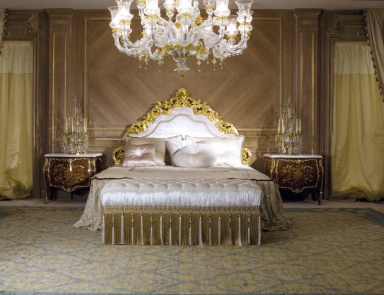 Doppelbett mit hohem Kopfteil c CS Masterpieces, Colombo Stile