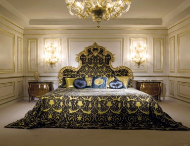 Doppelbett mit hohem Kopfteil c CS Masterpieces, Colombo Stile