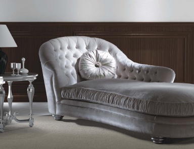 Kosmetikliege Princess in der Textil-Polsterung, Asnaghi (Made in Italy)