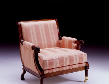 Sessel Impero aus Naturholz, Colombo Stile