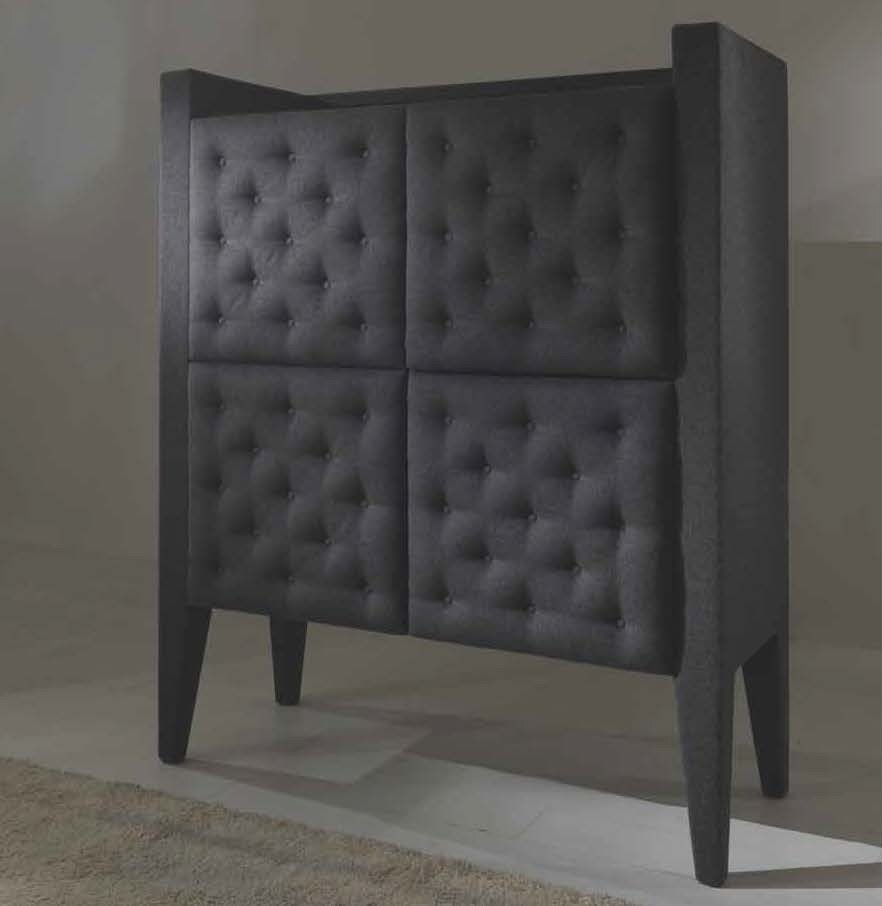 Kleiderschrank Aura in der Textil-Polsterung, Asnaghi (Made in Italy)