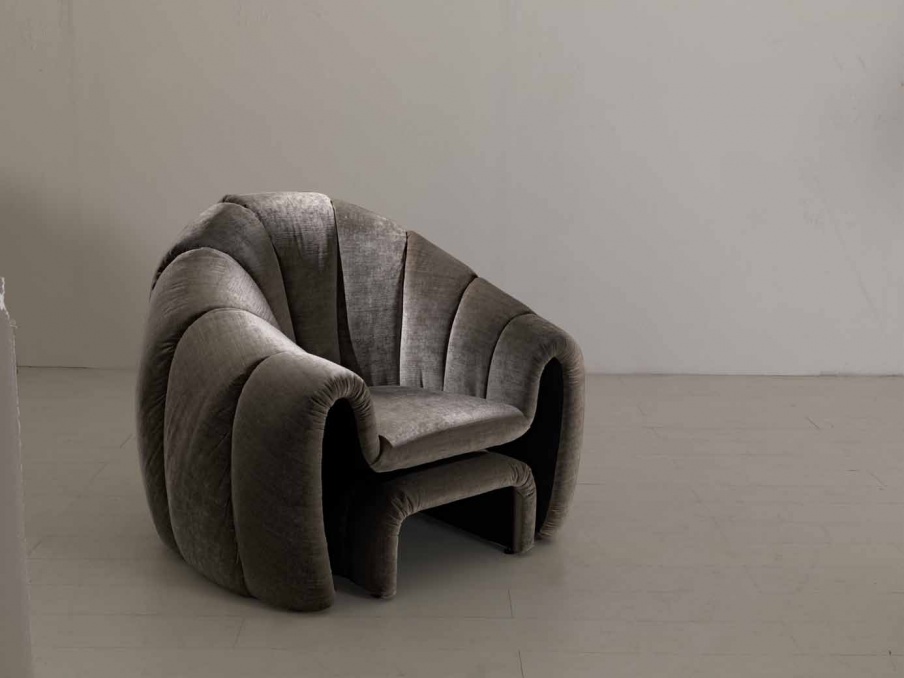 Halbrunde Sessel Shell, Asnaghi (Made in Italy)