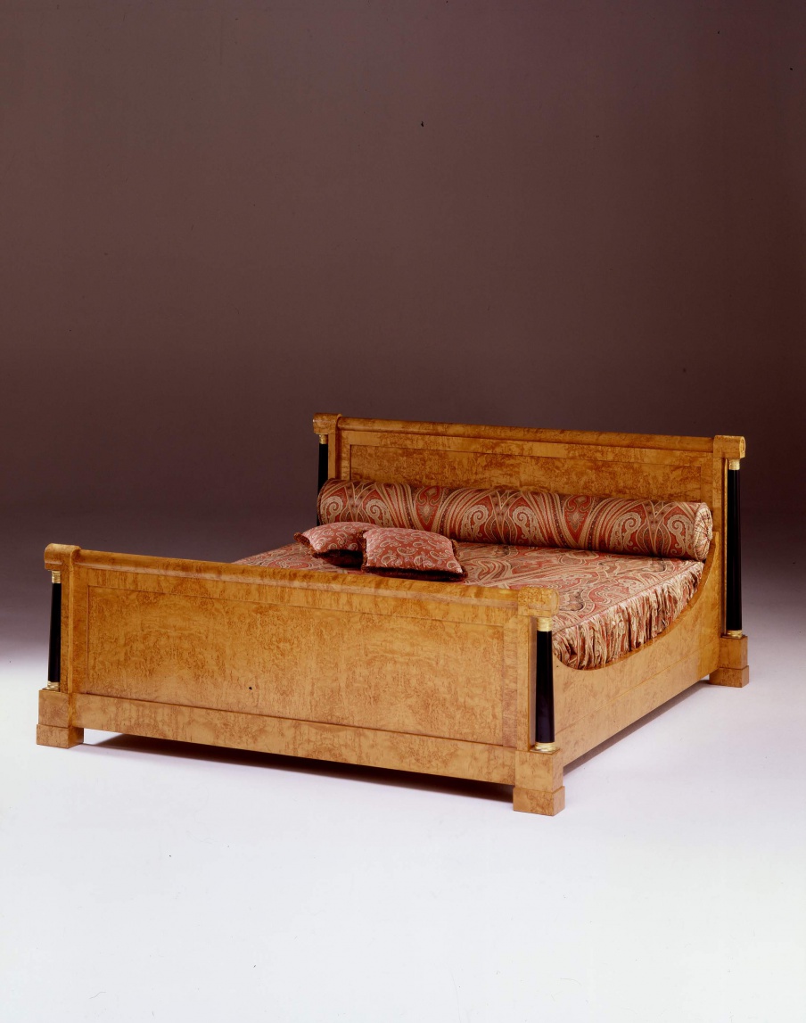 Doppelbett aus Holz Impero, Colombo Stile