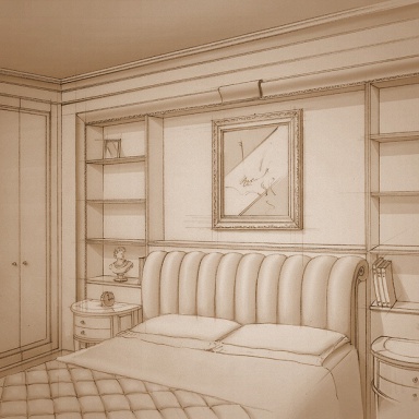 Schlafzimmer (für das Schlafzimmer eingerichtet) Tomio