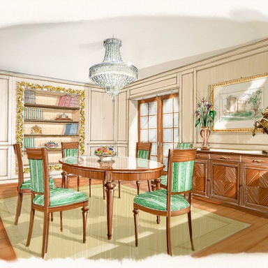 Esszimmer (Garnitur für Esszimmer) Tomio