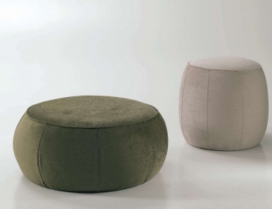 Hocker in Textil-Polsterung Slim, Asnaghi (Made in Italy)