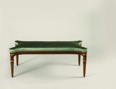 Bench Sandra Rossi aus Naturholz, Colombo Stile