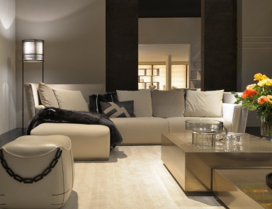 Ecksofa BORROMINI in Lederpolsterung