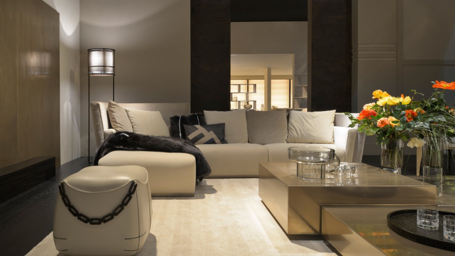 Ecksofa BORROMINI in Lederpolsterung