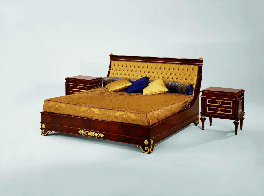 Doppelbett aus Naturholz S. I. P. ARR 05, Colombo Stile