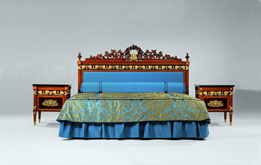 Doppelbett aus Naturholz S. I. P. ARR 05, Colombo Stile