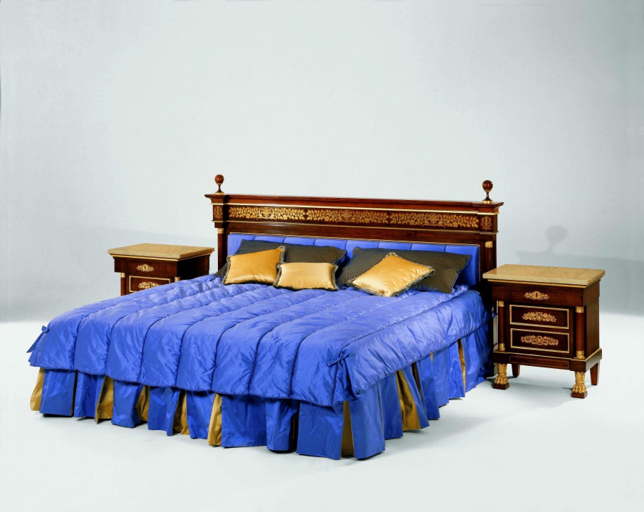 Doppelbett aus Naturholz S. I. P. ARR 05, Colombo Stile