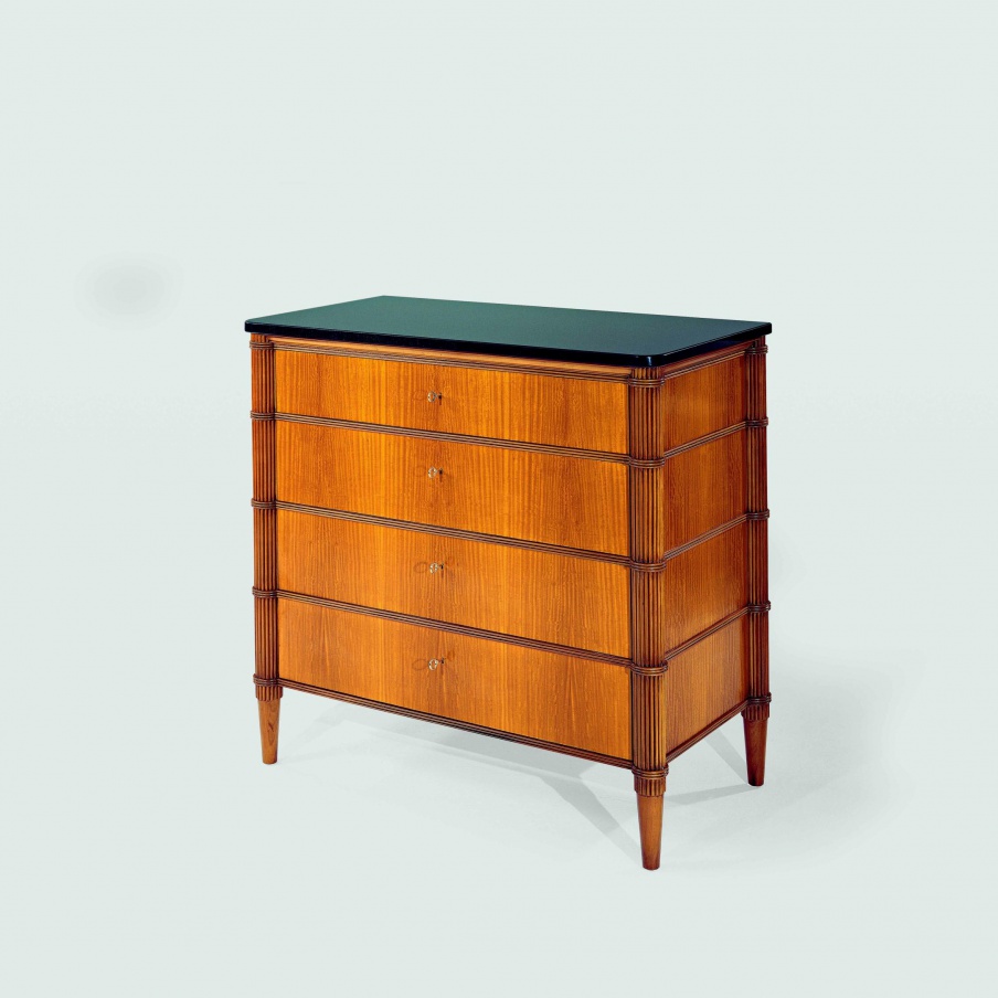 Kommode aus Naturholz S. I. P. ARR 05, Colombo Stile