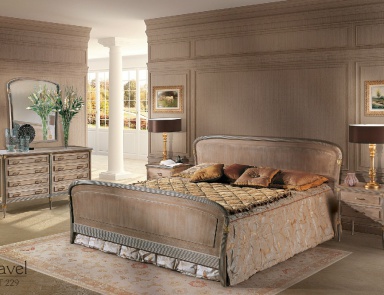 Schlafzimmer (für das Schlafzimmer eingerichtet) Ravel, Angelo Cappellini (Bett mit Fußteil)
