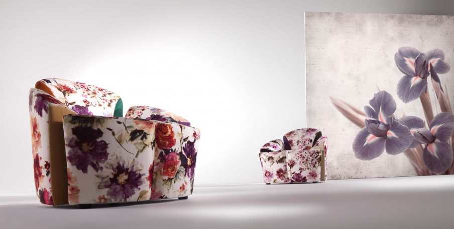 Stuhl in Textil-Polsterung Foglia, JC Passion