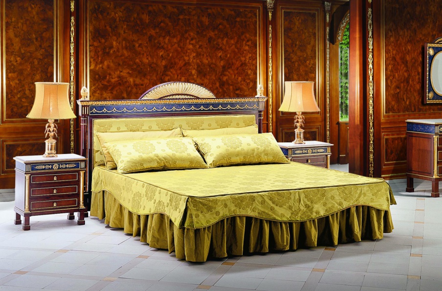 Doppelbett aus Naturholz S. I. P. ARR 09, Colombo Stile