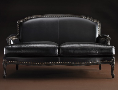 Sofa Zweisitzer gepolsterter Leder Pigra, Galimberti Nino