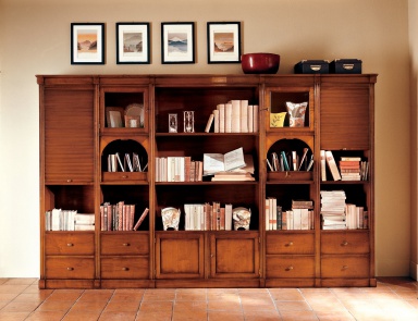Die Wand für die Aufbewahrung von Büchern Office Design, Bizzotto