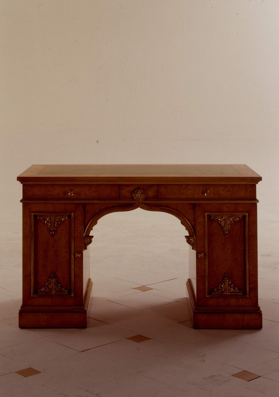 Schreibtisch aus Naturholz The Orientalists, Colombo Stile