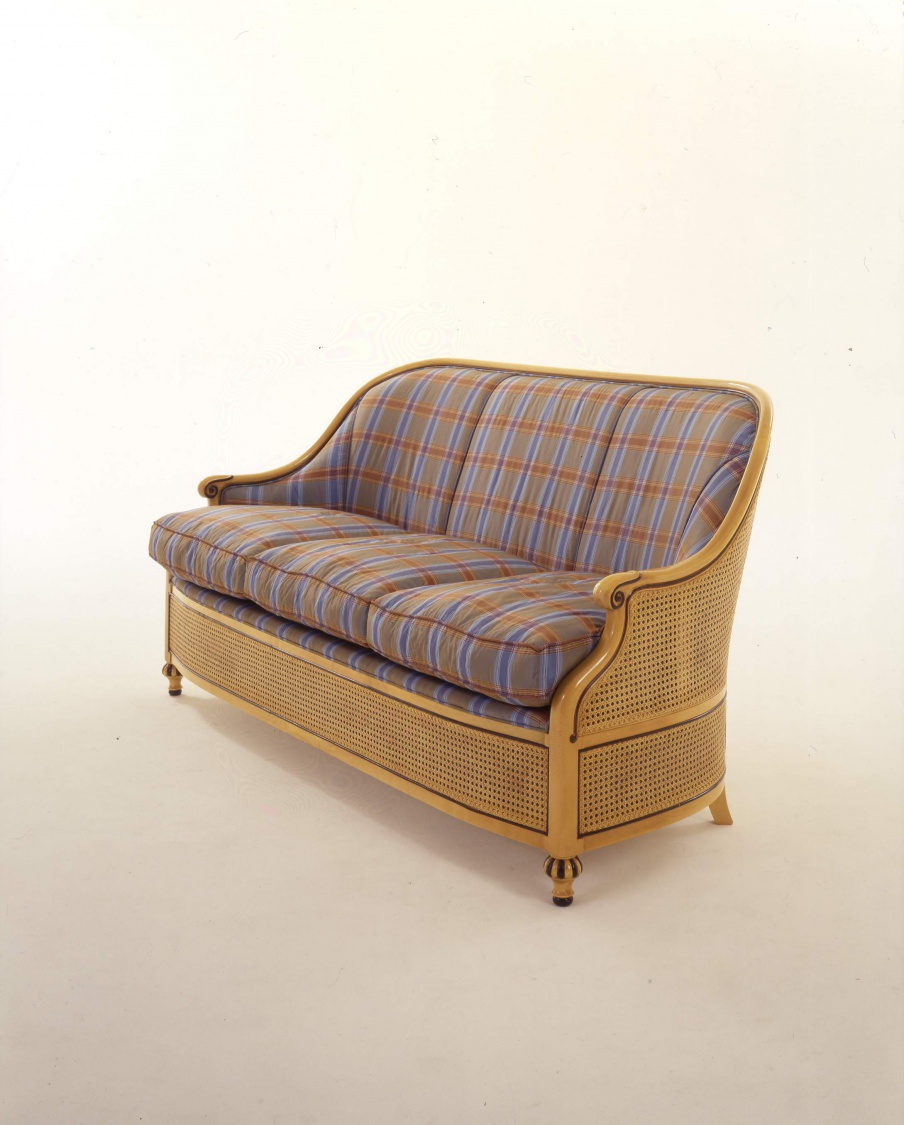 Dreibettzimmer Sofa aus Naturholz Wien, Colombo Stile