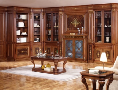 Modulares System, BOISSERIEGEORGIA - Pico Muebles (italienische Möbel für die Bibliothek aus Massivholz)