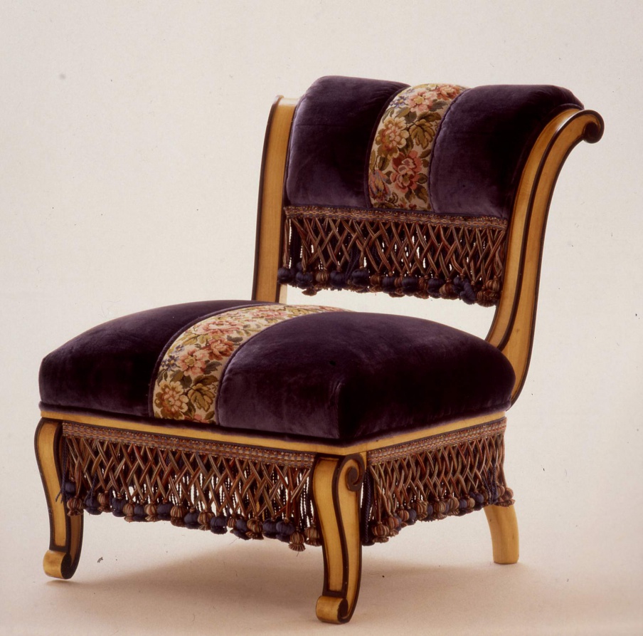 Sessel Wien aus Naturholz, Colombo Stile