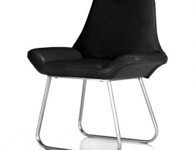Stuhl mit hoher lehne in Lederpolsterung V067 , Formitalia