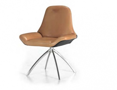 Stuhl in Leder-Polsterung V067, Formitalia