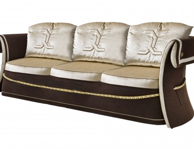 Dreibettzimmer Sofa aus Naturholz Rue Cambon, Colombo Stile