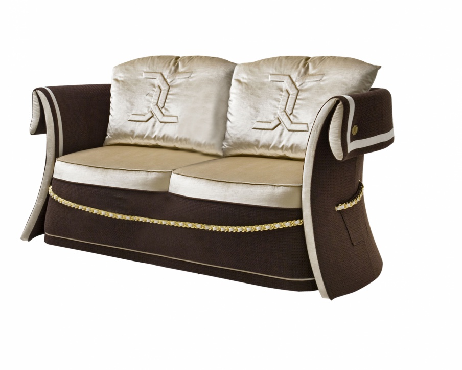 Sofa mit Rahmen aus Naturholz Rue Cambon, Colombo Stile