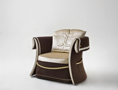 Sessel Rue Cambon aus Naturholz, Colombo Stile