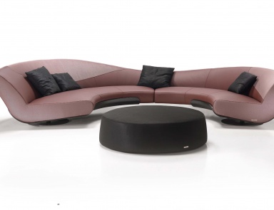 Sofa teilige Polster aus Leder und Textil MBS 009, Formitalia