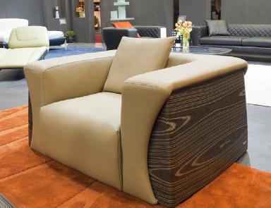Sessel MBS 038 in Lederpolsterung, Formitalia