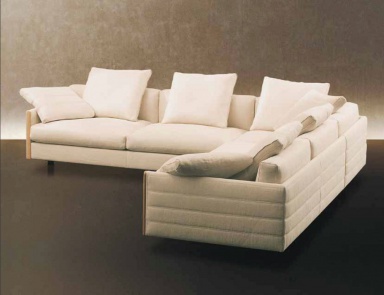 Sofa auf Metallrahmen gepolsterter Leder oder Stoff Wally, Giorgetti