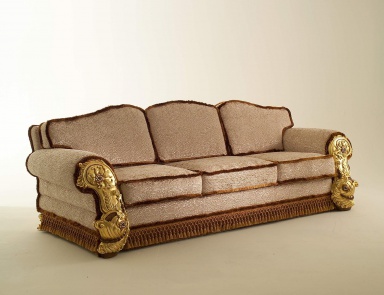 Dreibettzimmer Sofa aus Naturholz Stra, Colombo Stile