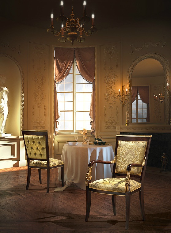 Stuhl mit стеганной Rückenlehne Angelo Cappellini