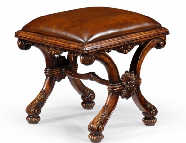Hocker mit Leder Sitzbank Windsor, Jonathan Charles