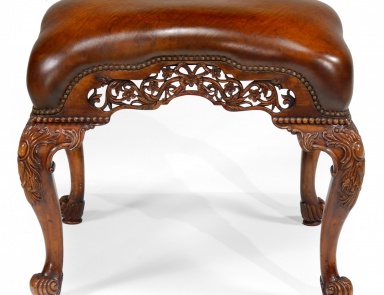 Hocker mit Leder Sitzbank Windsor, Jonathan Charles