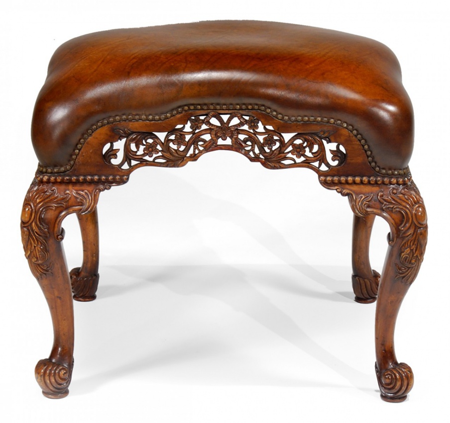 Hocker mit Leder Sitzbank Windsor, Jonathan Charles