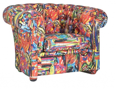 Sessel Labirinto in der Textil-Polsterung, Formitalia