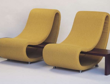 Sessel Push-Out in der Textil-Polsterung, Formitalia