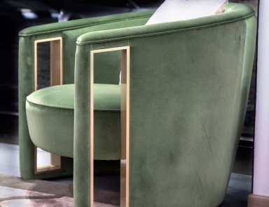 Sessel Rachele in der Textil-Polsterung, Formitalia