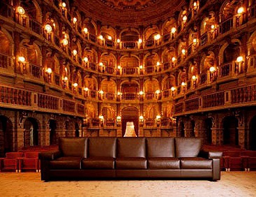 Modulares Sofa gepolsterter Leder Karisma, Mascheroni
