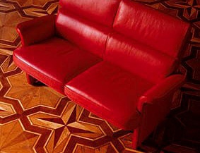 Sofa gepolsterter Leder Meeting, Mascheroni