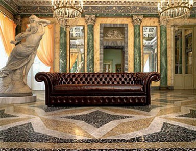 Sofa gepolsterter Leder Rojal, Mascheroni