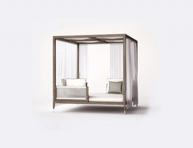 Sofa / Doppelbett mit den Theken, die Bettvorhang, Costa Rey T Gazebo - Smania