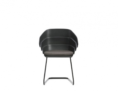 Stuhl mit Basis aus Stahl Rift, Moroso