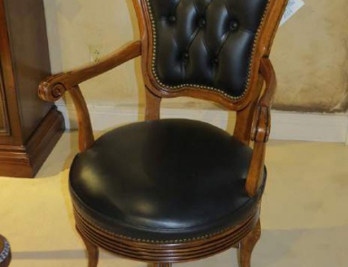 Sessel in Lederpolsterung, Francesco Molon